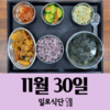 11월30일 일로식단