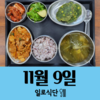 11월9일 일로식단